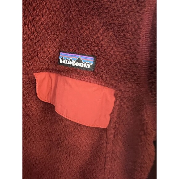 PATAGONIA Women's Re-Tool Soft Full Zip Fleece Red/Garnet Jacket/Coat Size Small - Picture 3 of 4